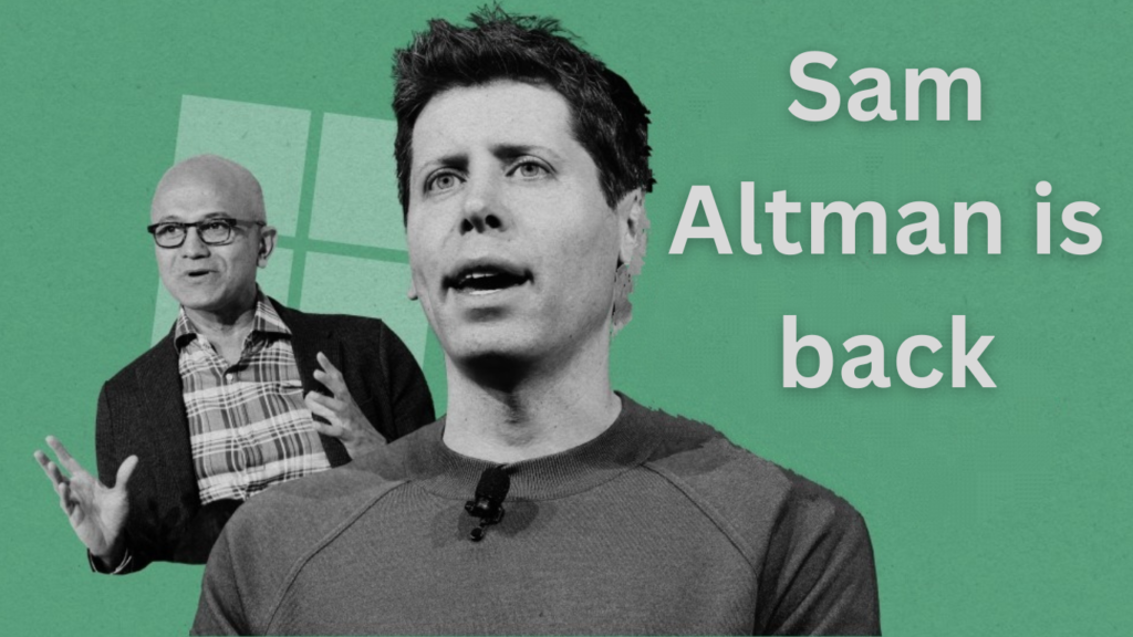 Sam Altman is back to Open AI
